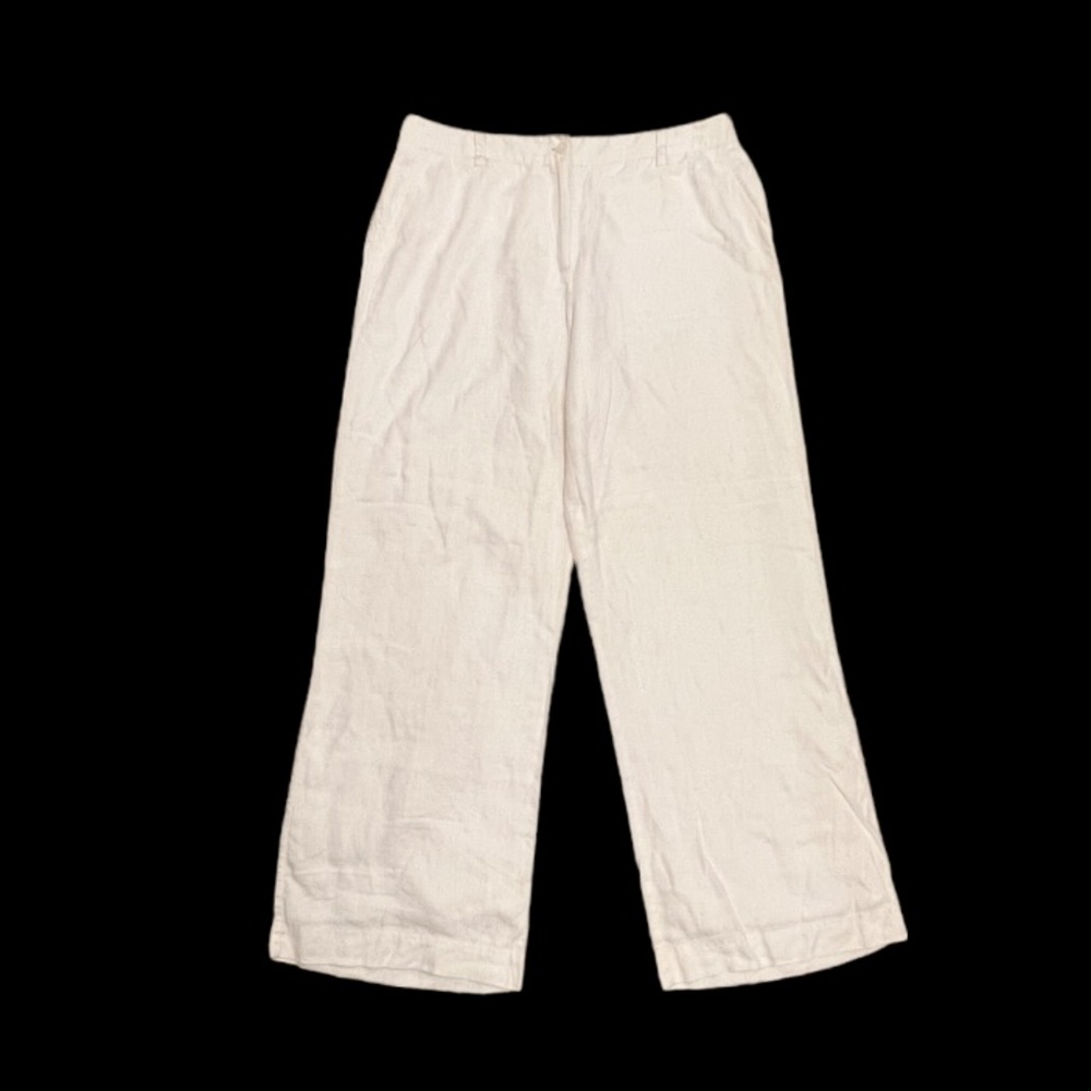 White Linen Pants Size 14 Isaac Mizrah